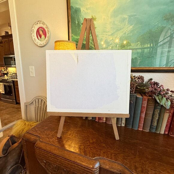 OOAK Vintage Signed Cardinal Painting with Wood Easel - Picture 12 of 14